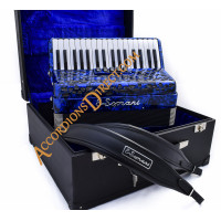 E. Soprani 34 key 72 bass blue accordion, MIDI options available